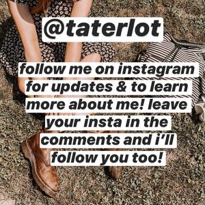 INSTAGRAM! Let’s be friends! 🦋